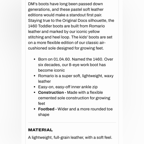 Dr. Martens Kids Boots - Yellow - Picture 5 of 5